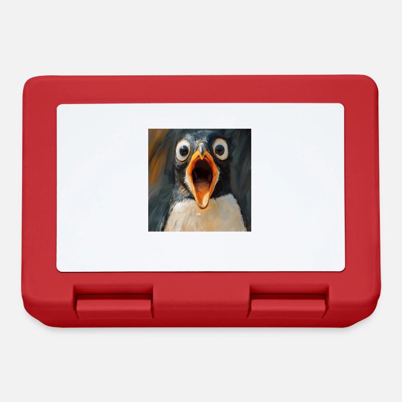 Pinguin - Brotdose - Rot