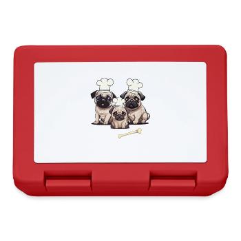 Pug Dog Dog Cook Cooks Cook - Lunchbox - red - Front