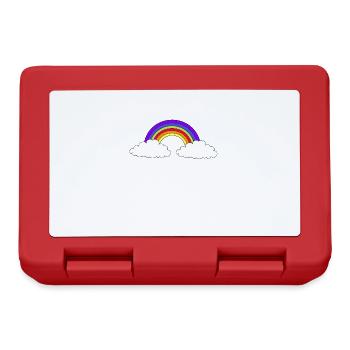 Arc-en-ciel coloré coloré enfants enfant bébé - Boîte à goûter - rouge - Devant