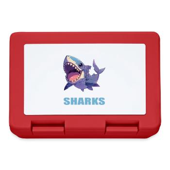 Sharks Shark - Lunchbox - red - Front
