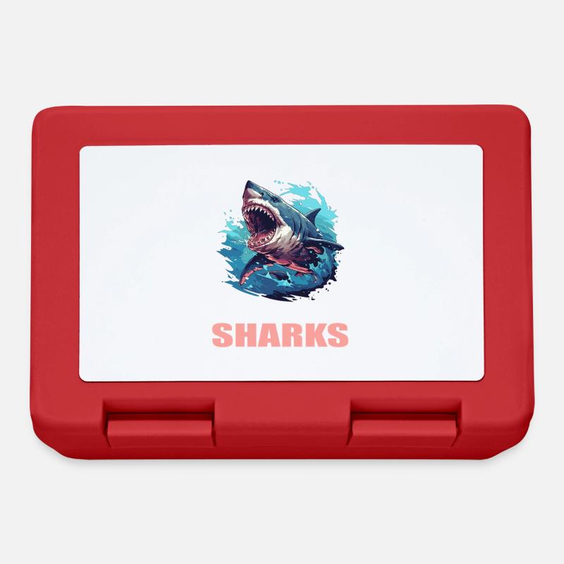 Requins Requin - Boîte à goûter - rouge