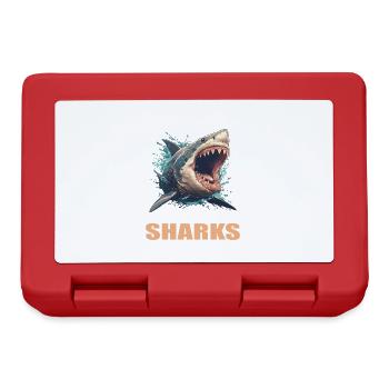 Sharks Shark - Lunchbox - red - Front