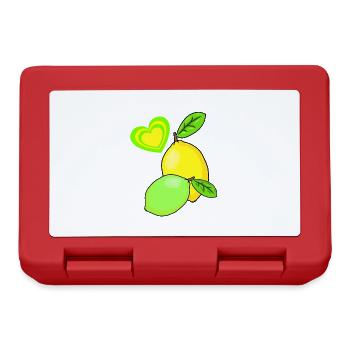 Lemon Lemons Fruits Fruit Fruit Summer - Lunchbox - red - Front