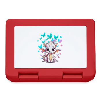 Dragon Dragon Papillons Enfants Enfant Bébé - Boîte à goûter - rouge - Devant