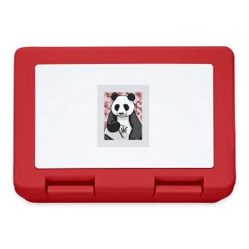 Asia China Panda Bear Bears Kids Child - Lunchbox - red - Front