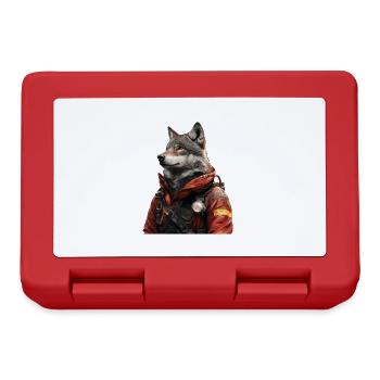 Wolf - Brotdose - Rot - Vorne
