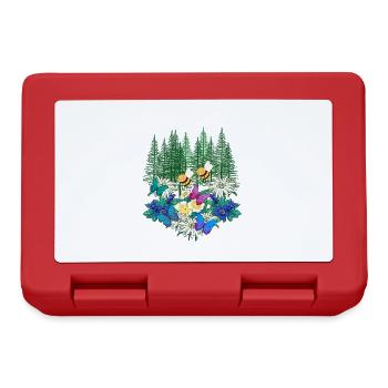 Forest Nature Spring Bee Bees Bumblebee - Lunchbox - red - Front