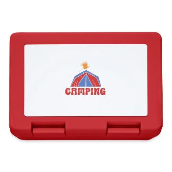 Camping Campfire Camper - Brotdose - Rot - Vorne