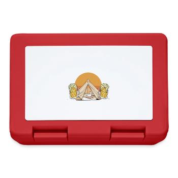 Camping Campfire Camper - Brotdose - Rot - Vorne