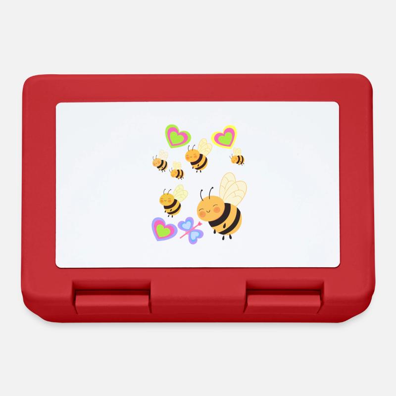 Abeille Abeilles Bourdon Enfants Enfant - Boîte à goûter - rouge