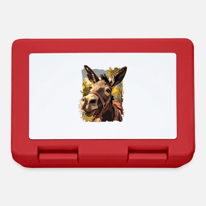 Donkey Esel - Brotdose - Rot