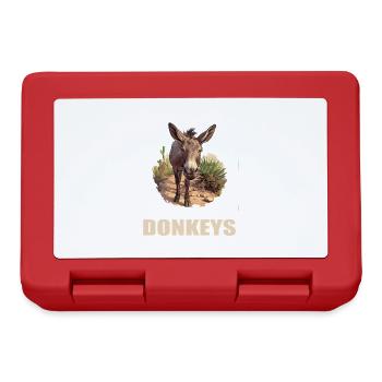 Donkey Esel - Brotdose - Rot - Vorne