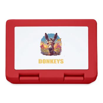 Donkey Esel - Brotdose - Rot - Vorne