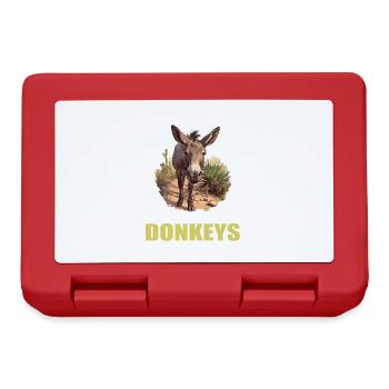 Donkey Esel - Brotdose - Rot - Vorne
