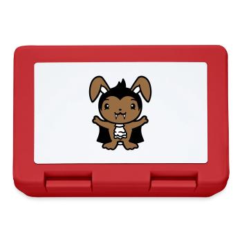 Bunny Vampire Sharp Long Teeth Halloween Costume - Lunchbox - red - Front