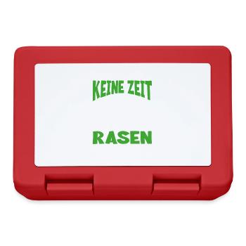 Keine Zeit, ich muss zu meinem Rasen - Brotdose - Rot - Vorne