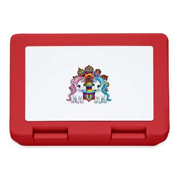 indian unicorn unicorns india mythical animals hippie - Lunchbox - red - Front