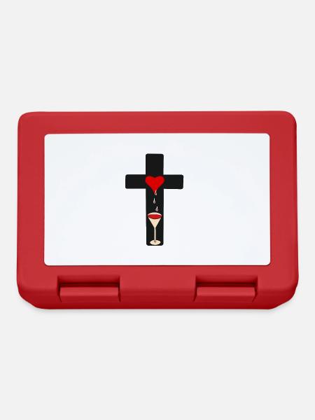 Cross Crosses Crucifix Horror Halloween - Lunchbox - red