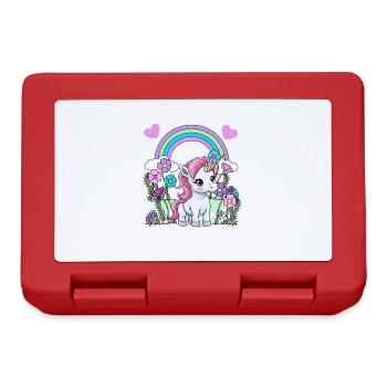 Licorne Licornes Créatures mythiques Animaux mythiques Enfant - Boîte à goûter - rouge - Devant
