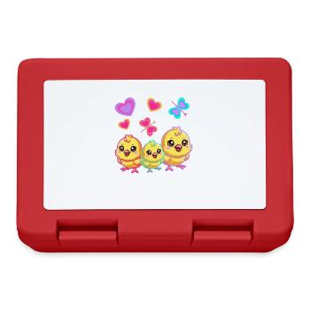 Rétro Pâques Poussin Enfants Enfant Bébé Années 80 90 - Boîte à goûter - rouge - Devant
