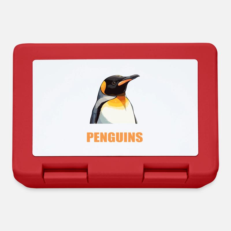 Pinguine Pinguin - Brotdose - Rot