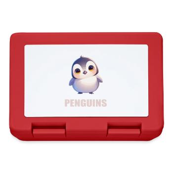Pingouins Pingouin - Boîte à goûter - rouge - Devant