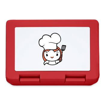 Bird Chef Hat Duck Delicious Hunger Food Cute - Lunchbox - red - Front
