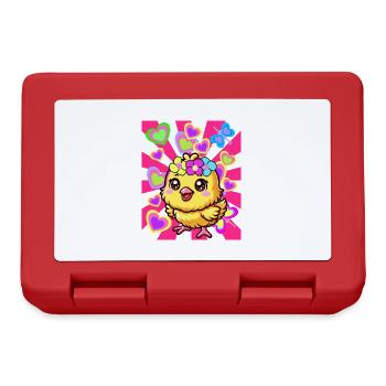 Printemps Pâques Poussin Enfants Enfant Bébé - Boîte à goûter - rouge - Devant