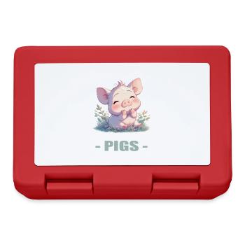 Cochon Cochon - Boîte à goûter - rouge - Devant