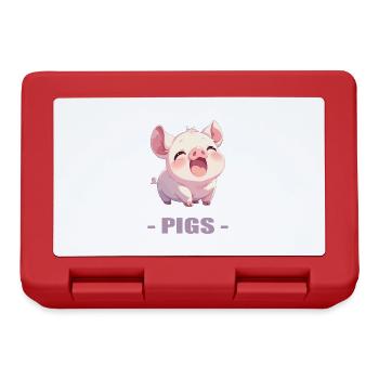 Cochon Cochon - Boîte à goûter - rouge - Devant