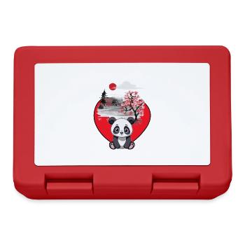 Asia China Bear Panda Panda Bear Kids - Lunchbox - red - Front