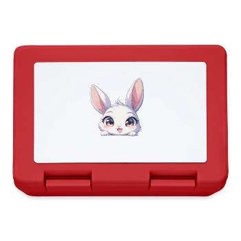 Hasen Hase - Brotdose - Rot - Vorne