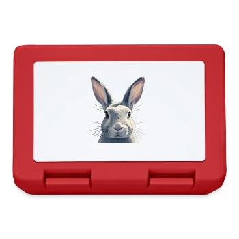 Hasen Hase - Brotdose - Rot - Vorne