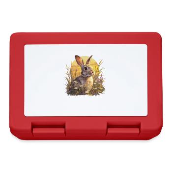 Hasen Hase - Brotdose - Rot - Vorne