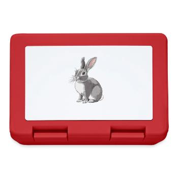 Hasen Hase - Brotdose - Rot - Vorne