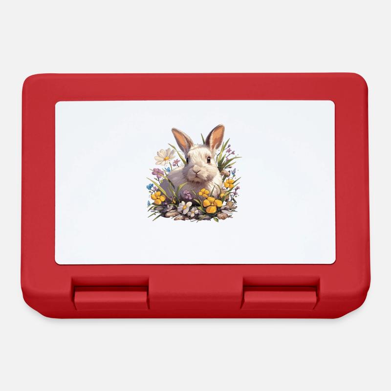 Hasen Hase - Brotdose - Rot
