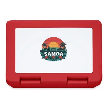 Entdecke Die Schönheit Von Samoa Im Tropischen - Brotdose - Rot - Vorne