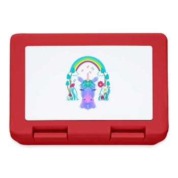 Unicorn Unicorns Rainbow Mythical Animals Child - Lunchbox - red - Front