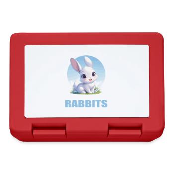 Hasen Hase - Brotdose - Rot - Vorne