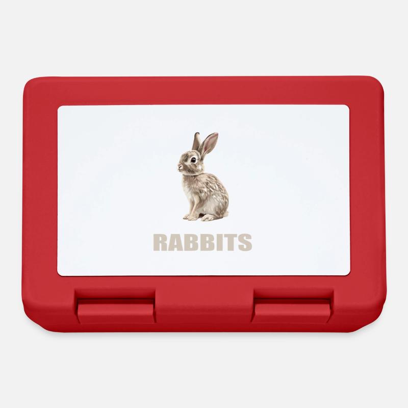 Hasen Hase - Brotdose - Rot
