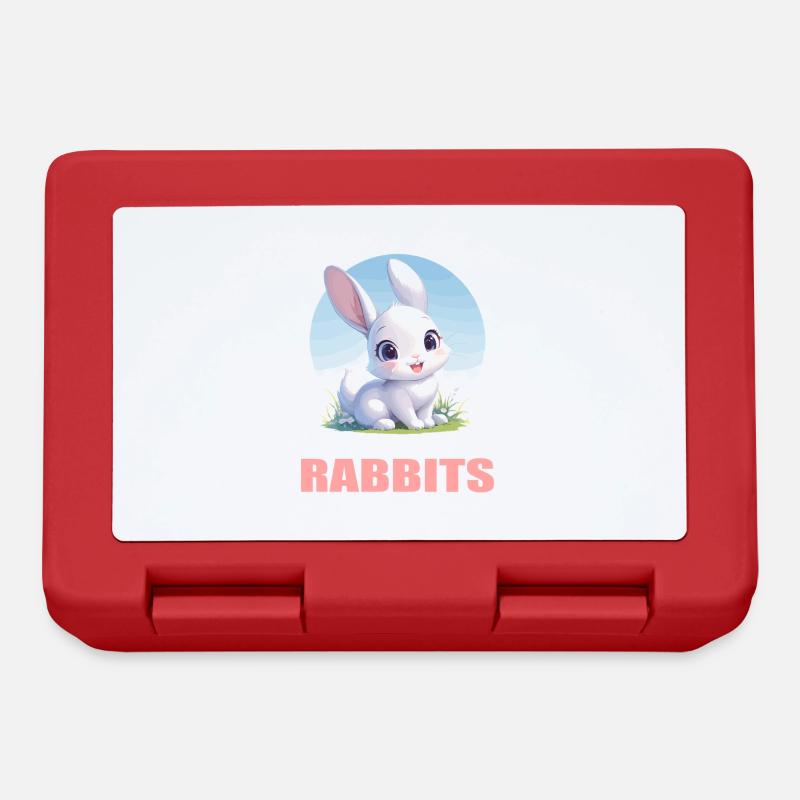 Hasen Hase - Brotdose - Rot