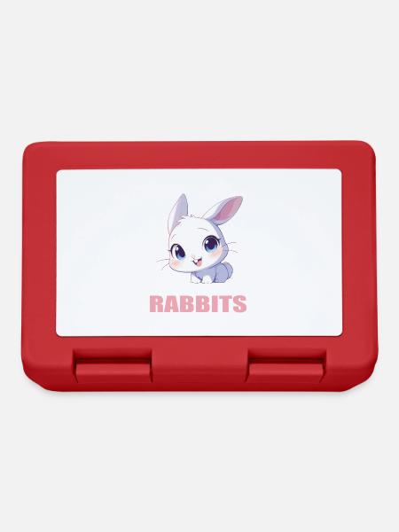Hasen Hase - Brotdose - Rot