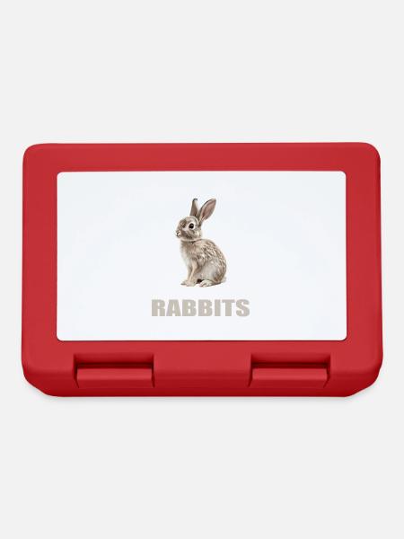 Hasen Hase - Brotdose - Rot