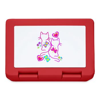 Cats, Kitten, Cat, Children, Girls, Baby - Lunchbox - red - Front