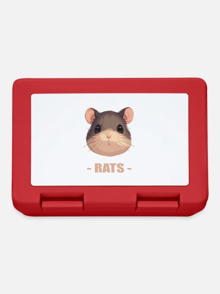 Ratten Ratte - Brotdose - Rot
