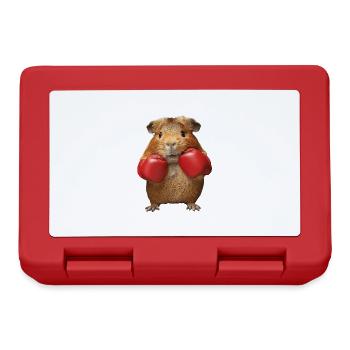 Meerschweinchen - Brotdose - Rot - Vorne