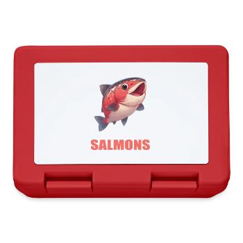 Lachse Lachs - Brotdose - Rot - Vorne