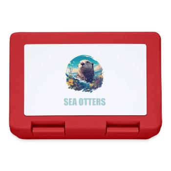 Sea otter - Lunchbox - red - Front