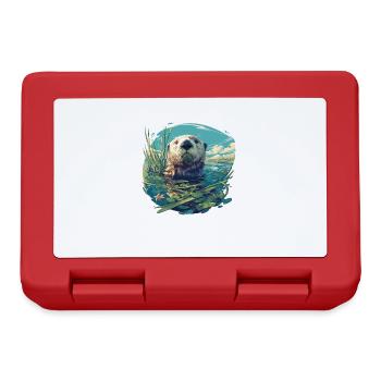 Sea otter - Lunchbox - red - Front