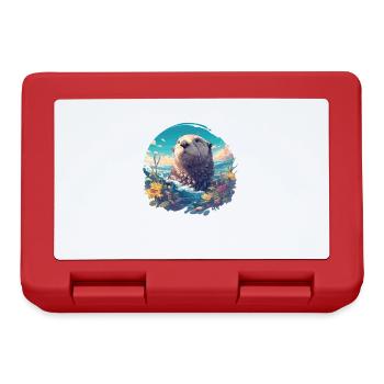 Sea otter - Lunchbox - red - Front